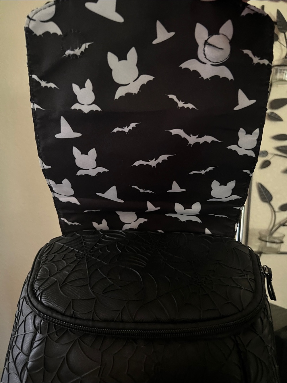 Mumsterville Black Spiderweb Embossed Backpack – Contemporary Urban Style - Picture 10 of 13